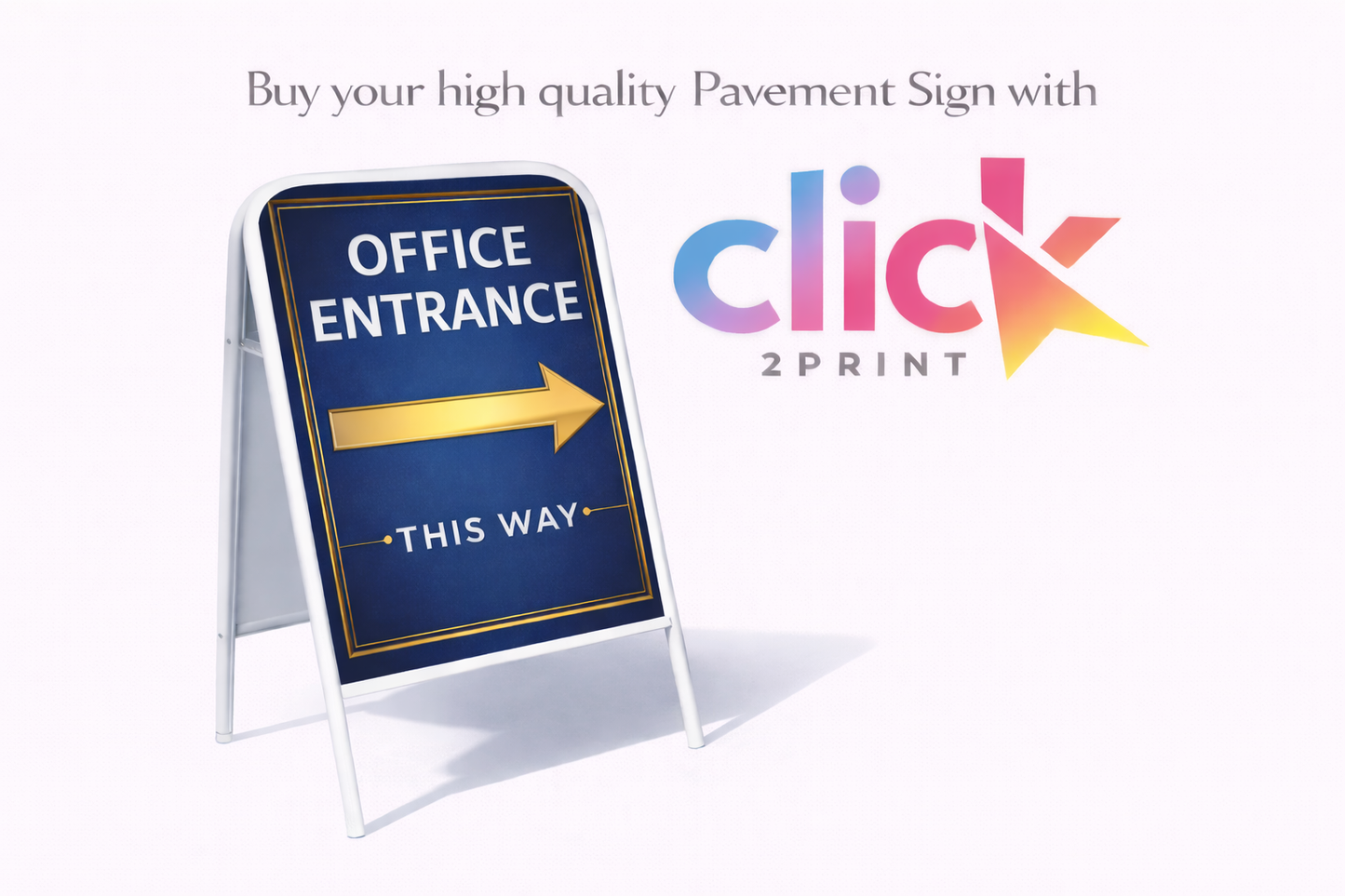 A Board Pavement Sign Metal framed