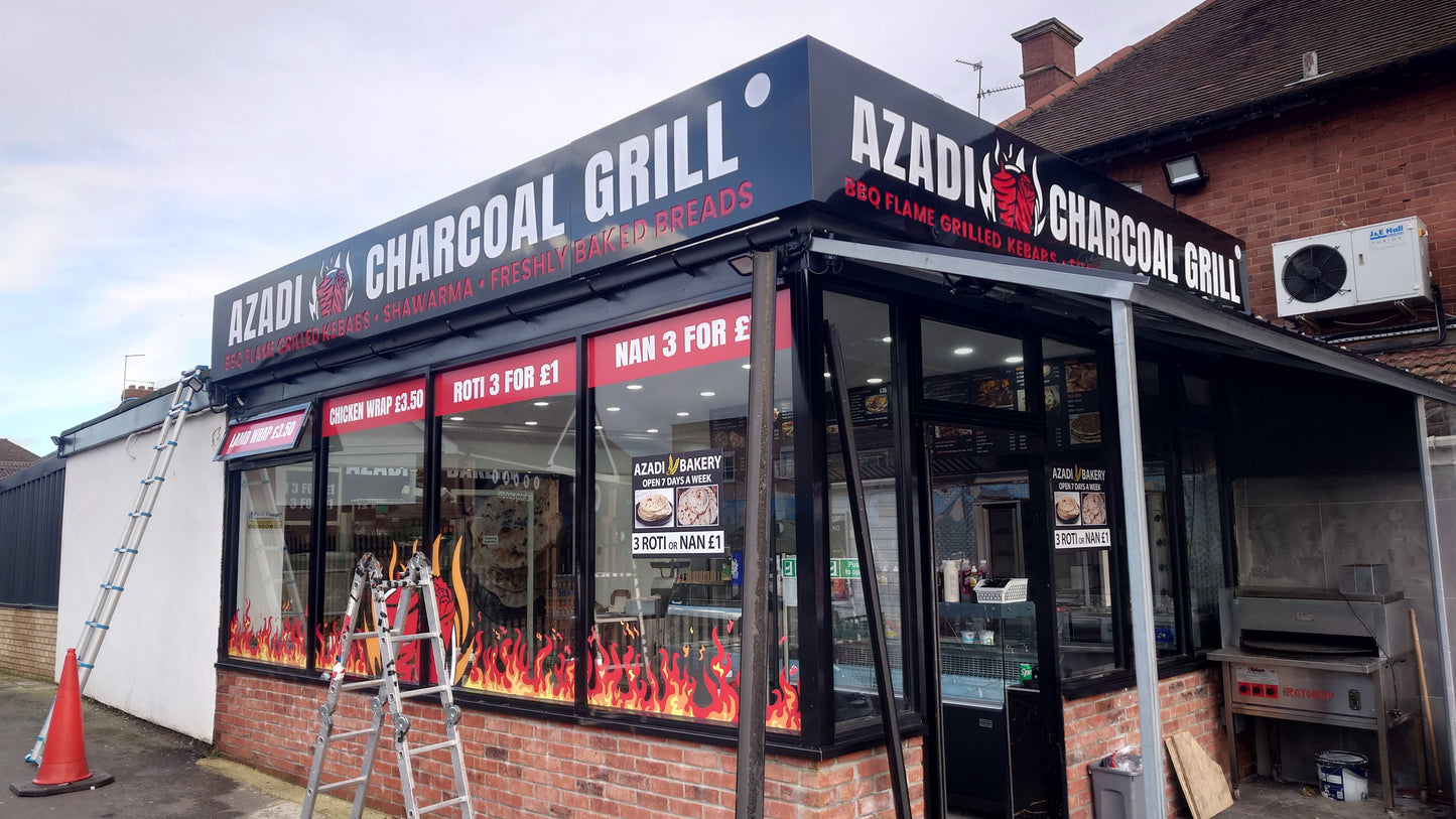 Laser Cut Aluminium Tray Sign (Illuminated)