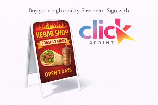 A Board Pavement Sign Metal framed