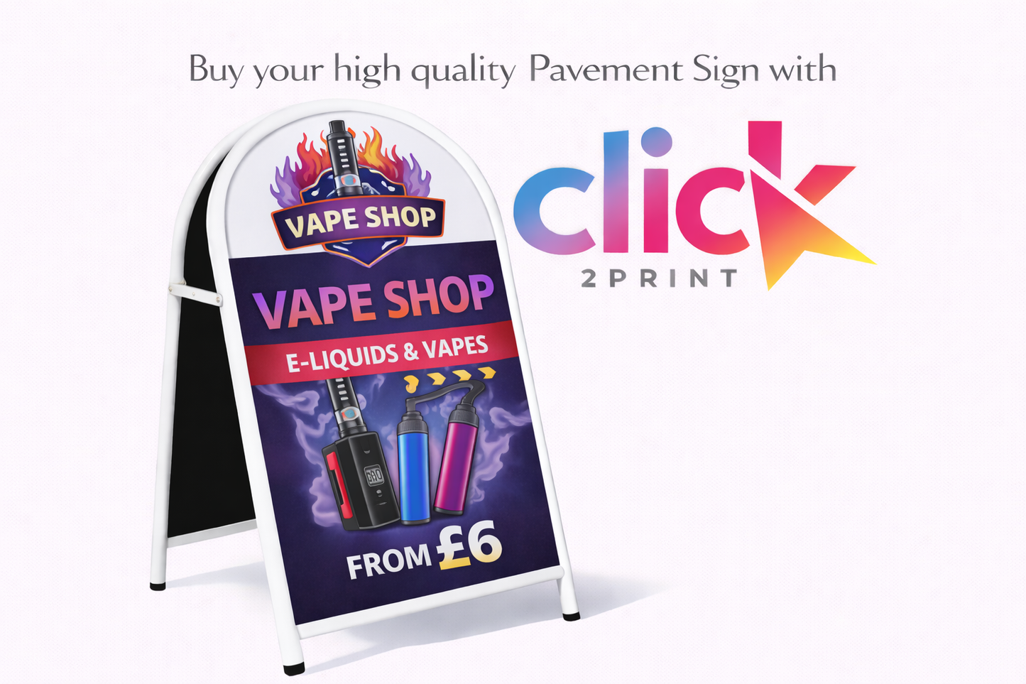 Arched Pavement Sign (Poster Insert) – 508 x 762mm