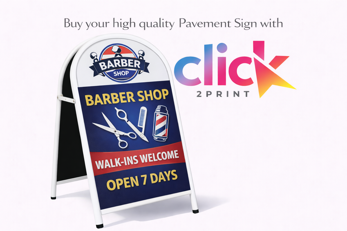 Arched Pavement Sign (Poster Insert) – 508 x 762mm