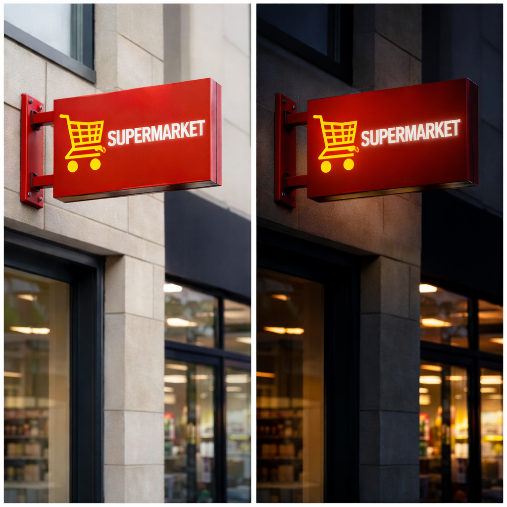 LED Projecting Sign (Illuminated) 60cm x 60cm