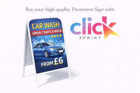 A Board Pavement Sign Metal framed