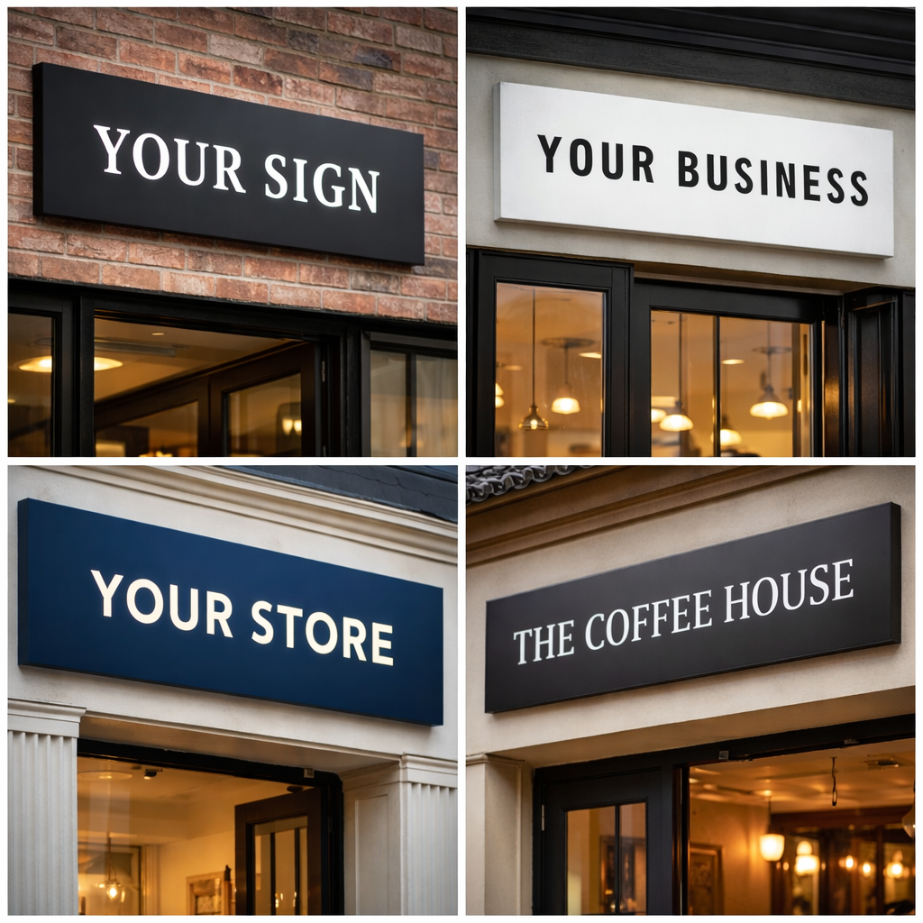 Laser Cut Aluminium Tray Sign (Illuminated)