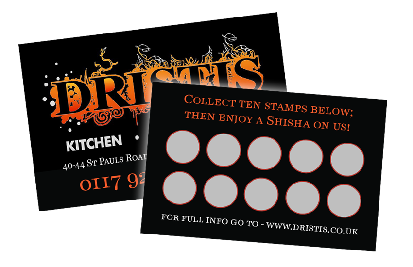 Double Sided Business Cards RECIEPT CARDS LOYALTY CARDS